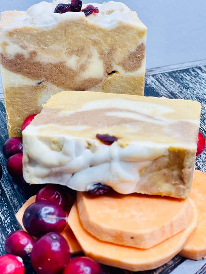 Cranberry & Sweet Potato Soap Bars